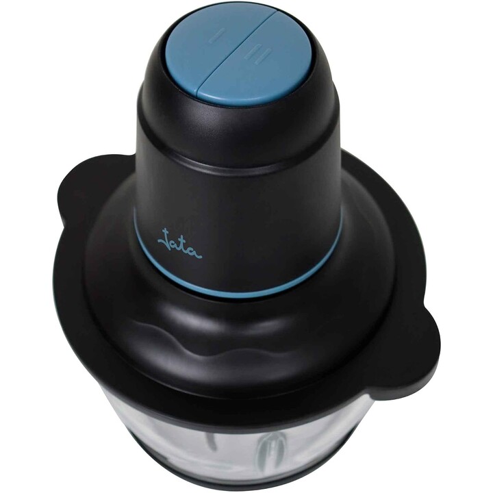 JATA JEPC1250 - Hachoir électrique de 400 W avec 4 lames en acier inoxydable, bol en verre de 1,5 L, 2 vitesses