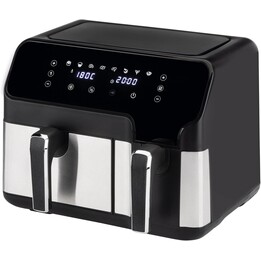 Jata JEFR1228 9-liter Oil-Free Air Fryer with two independent baskets, digital control panel, 8 functions