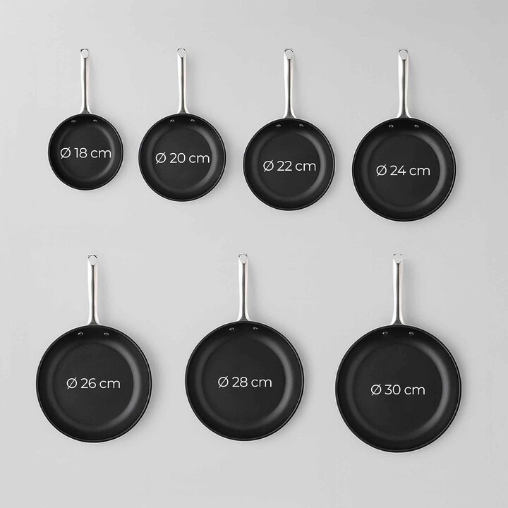 Poêle à frire à induction Jata HSAR2120 « La Garrotxa » en acier inoxydable, diamètre 20 cm, revêtement antiadhésif, sans PFOA, 