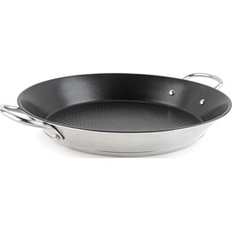 Jata HOGAR HPAE2138 Induction Paella Pan 38 cm Stainless Steel with Xylan Plus non-stick coating without PFOA, suitable for indu