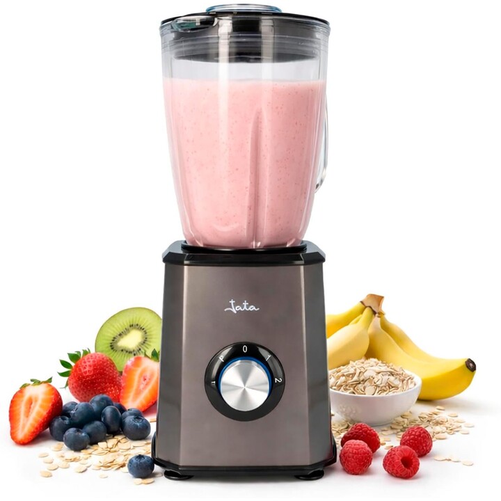 JATA JEBT1500 1,5-Liter-Mixer mit Glasbehälter. 2 Geschwindigkeitsstufen + Turbo. Gehäuse aus Edelstahl.