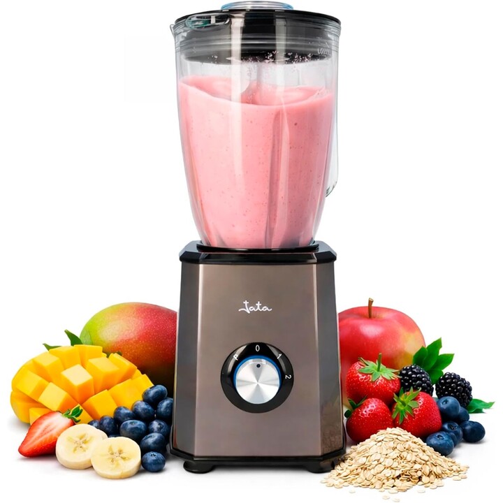 JATA JEBT1500 1,5-Liter-Mixer mit Glasbehälter. 2 Geschwindigkeitsstufen + Turbo. Gehäuse aus Edelstahl.
