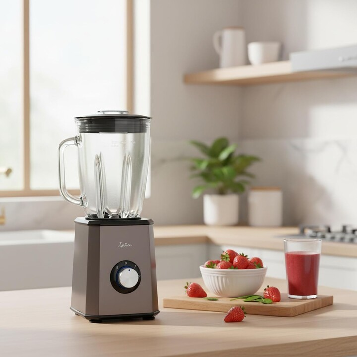 JATA JEBT1500 1,5-Liter-Mixer mit Glasbehälter. 2 Geschwindigkeitsstufen + Turbo. Gehäuse aus Edelstahl.