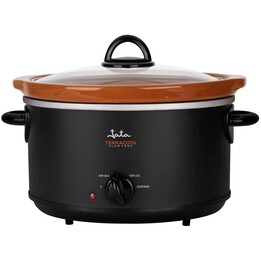 JATA JEOL2135 - Mijoteuse d'une capacité de 3,5 litres, avec récipient amovible en céramique couleur terre cuite et lavable au l