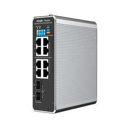Ruijie Networks RG-NIS2100 Cavo Ethernet Gigabit L2 gestito (10/100/1000) con Power over Ethernet (PoE), colore nero, acciaio in
