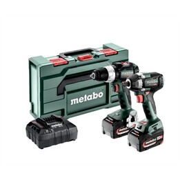 METABO COMBO SET 18V 2.6.5 18 V (BS 18 L BL + W 18 L BL 9-125 Quick) 1x2.0Ah 1x4.0Ah METABOX