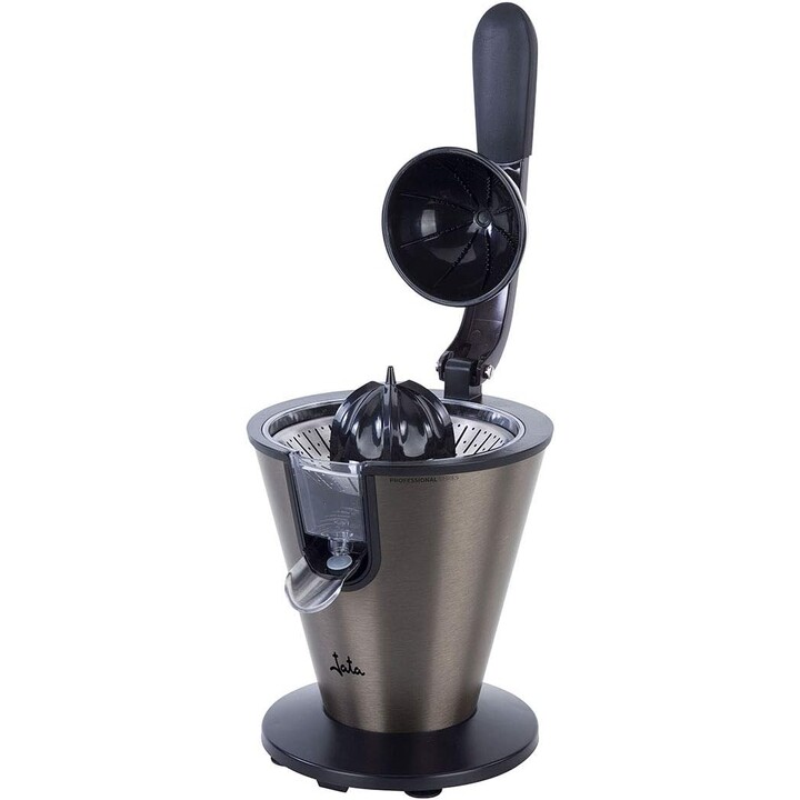 Jata EX1057 Stainless Steel Arm Electric Juicer. Pulp regulator filter. Continuous extraction. Anti-drip system
