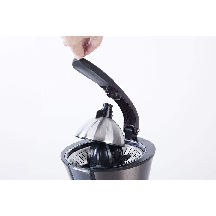 Jata EX1057 Stainless Steel Arm Electric Juicer. Pulp regulator filter. Continuous extraction. Anti-drip system