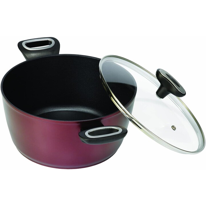 Cacerola de inducción antiadherente Jata CF924, de aluminio forjado, diámetro 24 cm