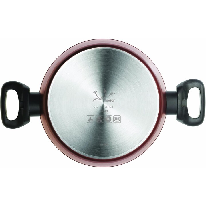 Cacerola de inducción antiadherente Jata CF924, de aluminio forjado, diámetro 24 cm