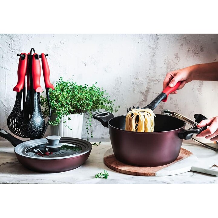 Casserole à induction antiadhésive Jata CF924, en aluminium forgé, diamètre 24 cm