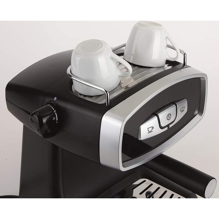 Macchina per caffè espresso Jata CA1051, 950 W, 19 bar, doppio braccio erogatore, memorizzazione della quantità di caffè desider