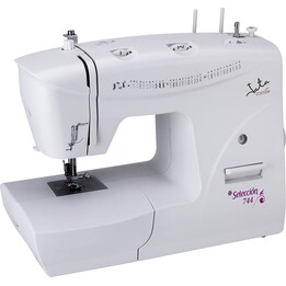 Jata MC744 Sewing Machine with 33 Stitch Designs, Lockstitch and Zigzag, 4-Step Buttonhole with Electronic Foot Pedal