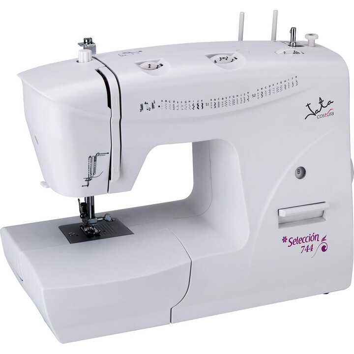 Macchina da cucire Jata MC744 con 33 motivi di cucitura, punto diritto e zigzag, asola a 4 fasi con pedale elettronico