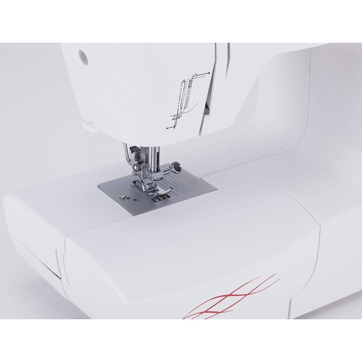 Jata MC744 Sewing Machine with 33 Stitch Designs, Lockstitch and Zigzag, 4-Step Buttonhole with Electronic Foot Pedal