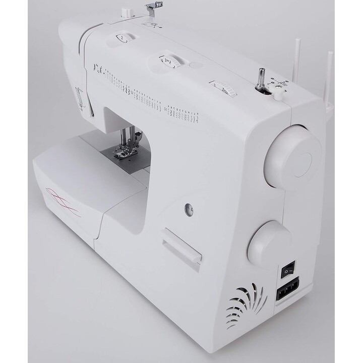 Jata MC744 Sewing Machine with 33 Stitch Designs, Lockstitch and Zigzag, 4-Step Buttonhole with Electronic Foot Pedal