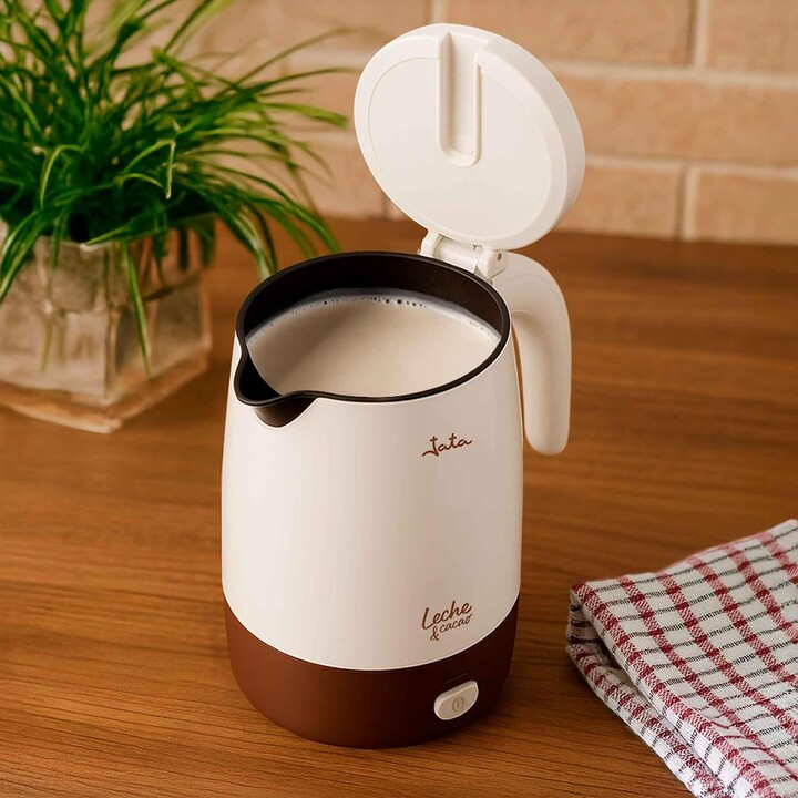 JATA CL819 Electric Milk Warmer and Chocolate Maker 1 L 400 W, Non-Stick Milk Warmer PFOA Free, Keeps Warm at 80 °C