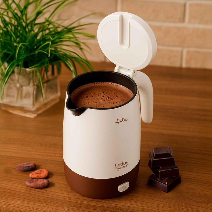 JATA CL819 Electric Milk Warmer and Chocolate Maker 1 L 400 W, Non-Stick Milk Warmer PFOA Free, Keeps Warm at 80 °C