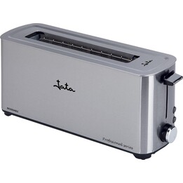 Tostadeira Jata TT1043 de boca larga, em aço inoxidável, ranhura de 255 mm x 40 mm, 5 níveis de torragem, centragem automática d