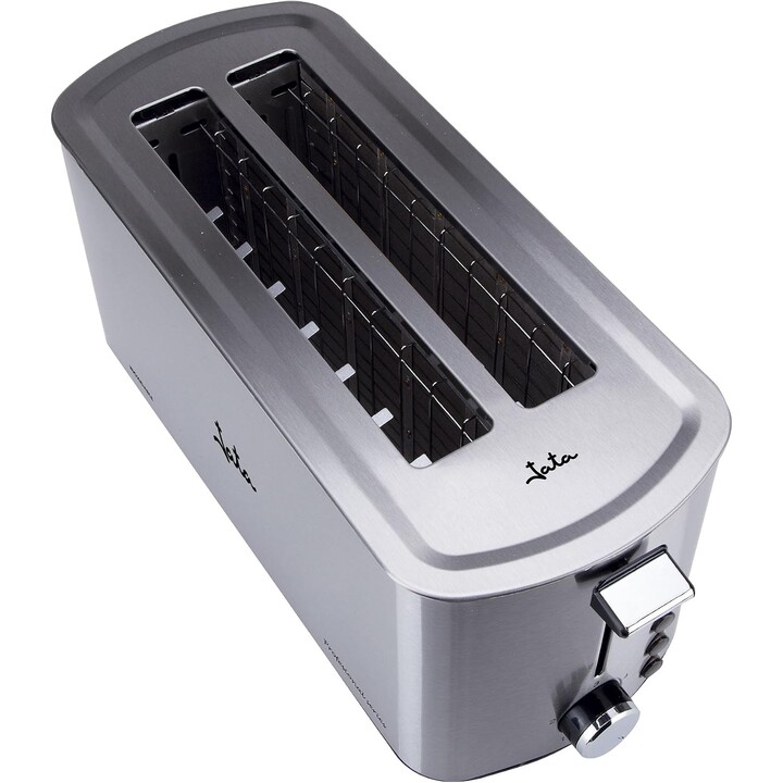 Torradeira Jata TT1046 de aço inoxidável com duas ranhuras, 1400 W, com funções de descongelação e reaquecimento, 5 níveis de to