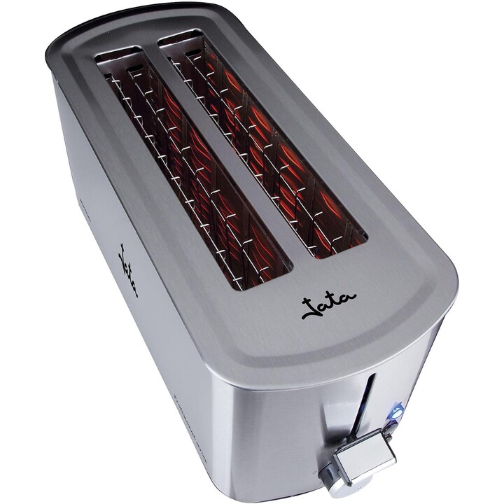 Torradeira Jata TT1046 de aço inoxidável com duas ranhuras, 1400 W, com funções de descongelação e reaquecimento, 5 níveis de to