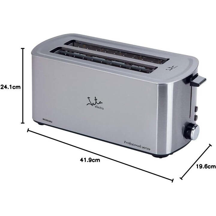 Torradeira Jata TT1046 de aço inoxidável com duas ranhuras, 1400 W, com funções de descongelação e reaquecimento, 5 níveis de to