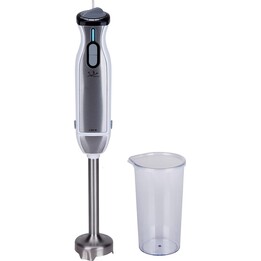 Batidora de mano Jata BT185 de 1000 W, incluye vaso medidor de 600 ml, cuchilla doble de titanio, control electrónico de velocid