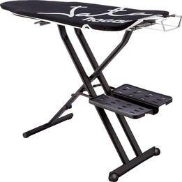 Table à repasser pliante JATA HOGAR TP600, dimensions : 136 x 46 cm, structure en aluminium anticorrosion, capacité de charge de