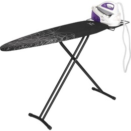 Tábua de engomar dobrável e com altura ajustável JATA HOGAR TP520, com dimensões de 123 x 40 cm, estrutura termoplástica e capa 
