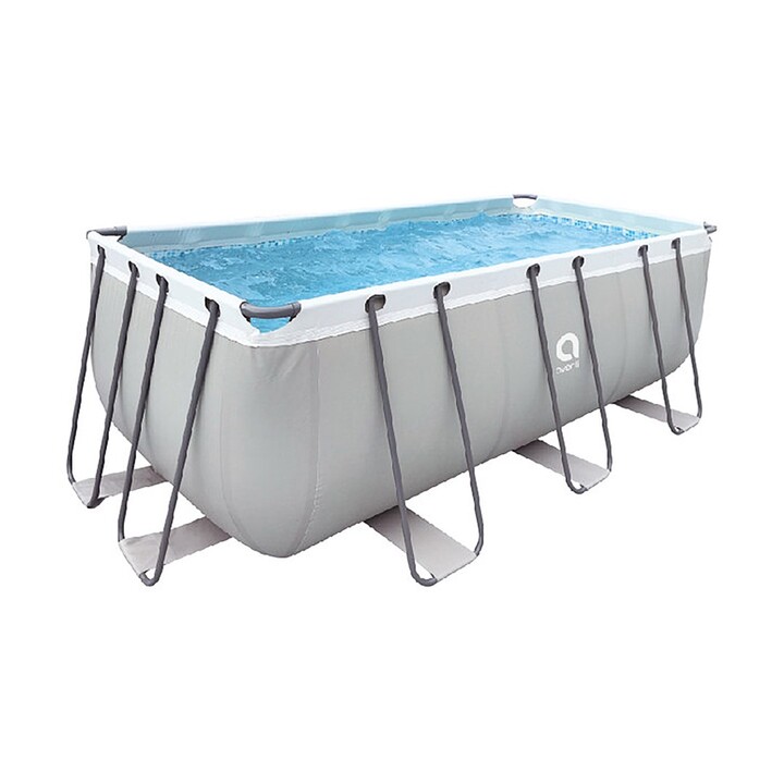 Piscina con estructura AVENLI gris 400 x 207 x 122