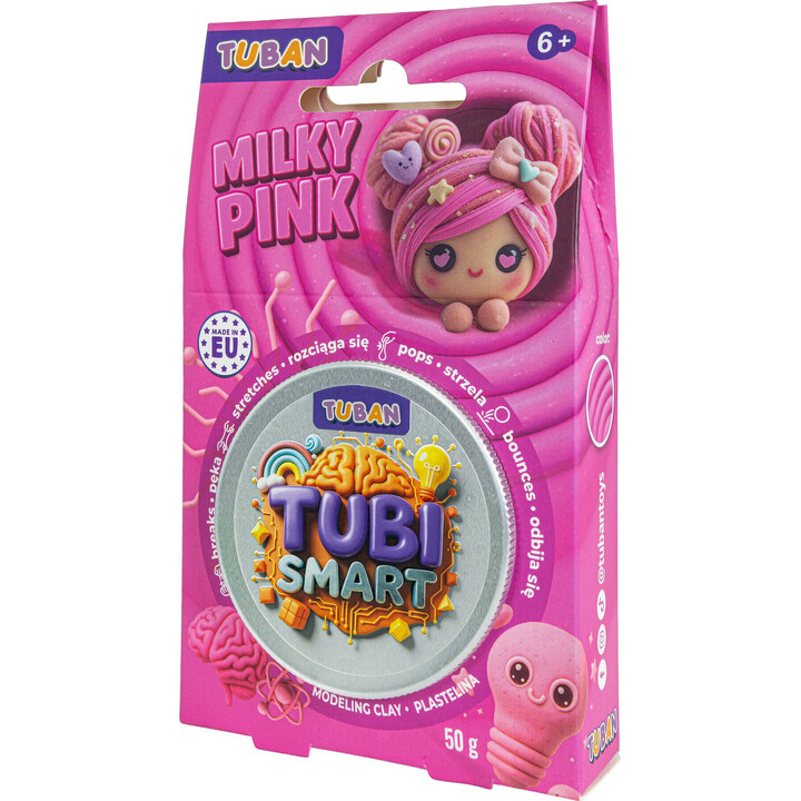 Plastilina inteligente Tubi - Rosa lechoso 50 g