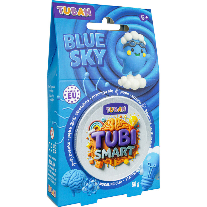 Massinha de modelar Tubi Smart Playdough - Azul Céu 50g