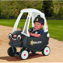 Little tikes Cozy Coupe Patrol cavalcabile polizia nero bianco grigio