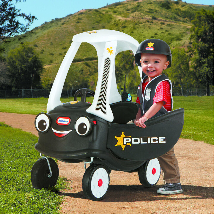 Little tikes Cozy Coupe Patrol ride-on police car black white gray