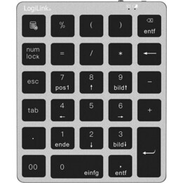 LogiLink ID0212 wireless numeric keypad BT 5.0 grey