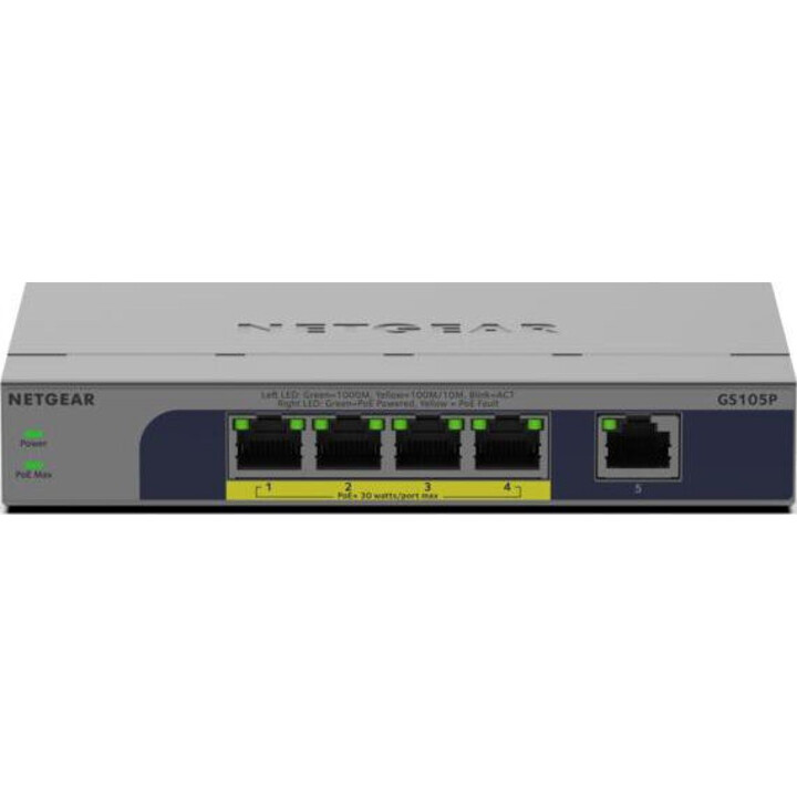 Unmanaged PoE/PoE+ Switches mit 5 Gigabit-Ethernet-Ports