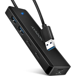 HUB de 4 puertos 5 Gbps 2x USB-A + 2x USB-C HUE-C2A