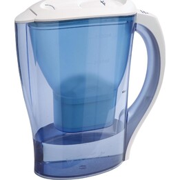 Jata JH01 2,5-Liter-Wasserfilterkanne mit Ionenfilter, reduziert Chlor, Kalk und Verunreinigungen, Wechselanzeige, kühlschrankge