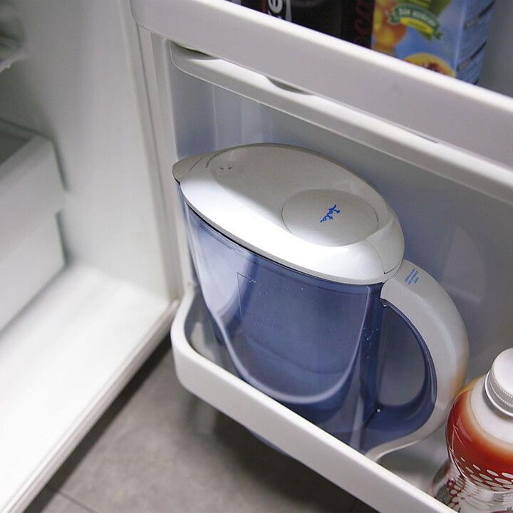 Jata JH01 2,5-Liter-Wasserfilterkanne mit Ionenfilter, reduziert Chlor, Kalk und Verunreinigungen, Wechselanzeige, kühlschrankge