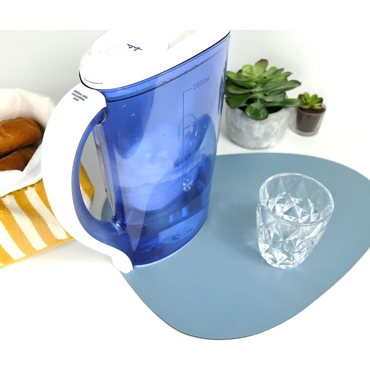 Jata JH01 2,5-Liter-Wasserfilterkanne mit Ionenfilter, reduziert Chlor, Kalk und Verunreinigungen, Wechselanzeige, kühlschrankge