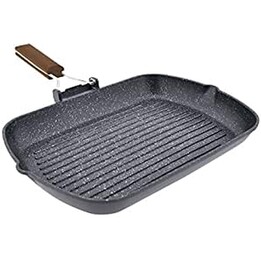 Jata GP35 Induktionspfanne, Antihaftbeschichtung „Stonite“, Grillrost aus Aluminiumguss, für alle Herdarten einschließlich Induk