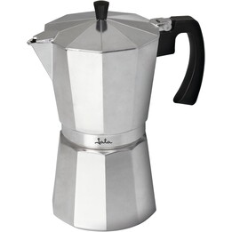 Jata CCA9 Italian Aluminum Coffee Maker, 9 Cup Capacity, Suitable for All Types of Stoves Except Induction