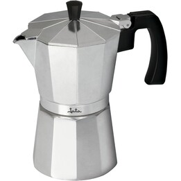 Jata CCA12 Italian Aluminum Coffee Maker, 12 Cup Capacity, Suitable for All Types of Stoves Except Induction