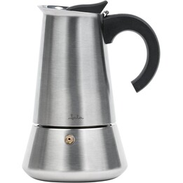 Jata Hogar CAX110 Italienische Kaffeemaschine, induktionsgeeignet, 10 Tassen, Edelstahl, Moka-Espressokocher, für alle Herdarten
