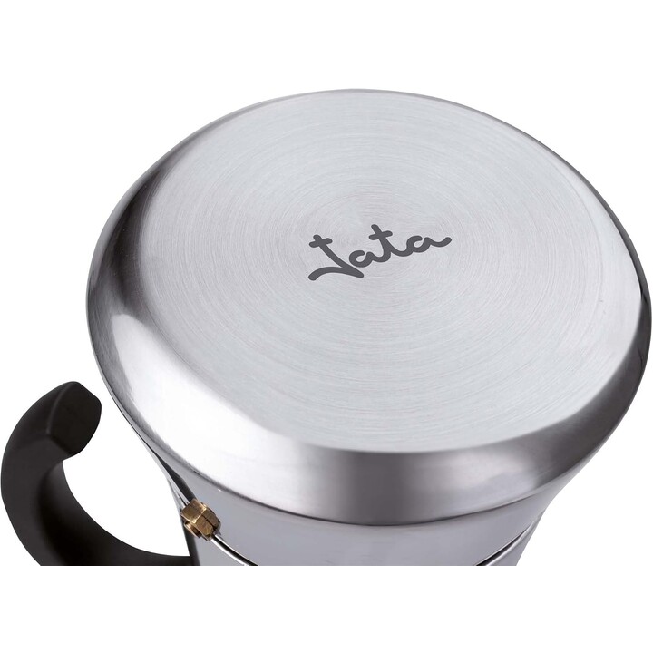 Máquina de café italiana Jata Hogar CAX110, compatível com placas de indução, 10 chávenas, aço inoxidável, máquina de café expre