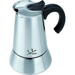 Máquina de café por indução italiana Jata CAX106, capacidade para 6 chávenas, adequada para todos os tipos de fogões, corpo em a