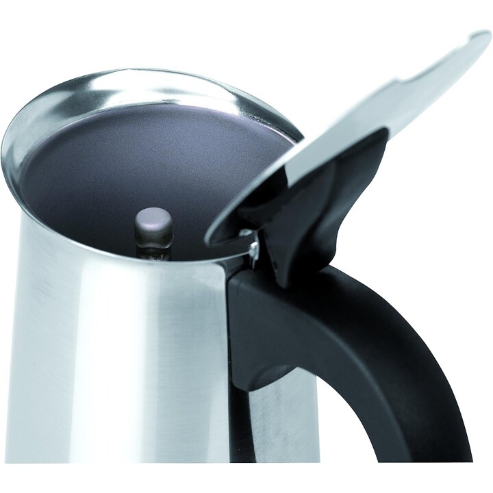Cafetière à induction italienne Jata CAX106, capacité de 6 tasses, compatible avec tous les types de cuisinières, corps en acier