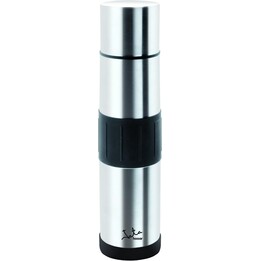 Jata Hogar 838 1 Liter Double-Walled Stainless Steel Thermos, BPA-Free 1L Thermal Bottle, Keeps Drinks Cold or Hot for Several H