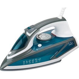 Plancha de vapor cerámica Jata PL619C con suela cerámica extragrande, vapor vertical con autolimpieza, sistema antigoteo, protec