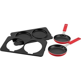 Accesorio Jata AC266: dos sartenes y placas de parrilla, 0 W, negro y rojo